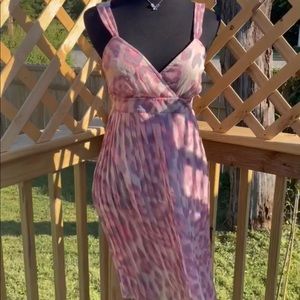 INC Pastel Pink Silk Dress leopard print dress NWT